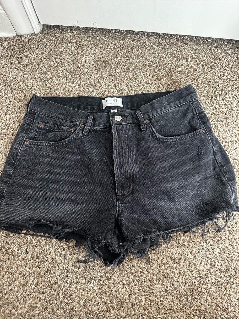 Agolde Parker Shorts in Black